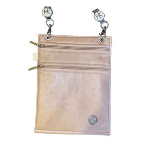 Hipklips Bag for Waistband Pants Tan Zip Pockets Cell Phones ID Protection NWOT